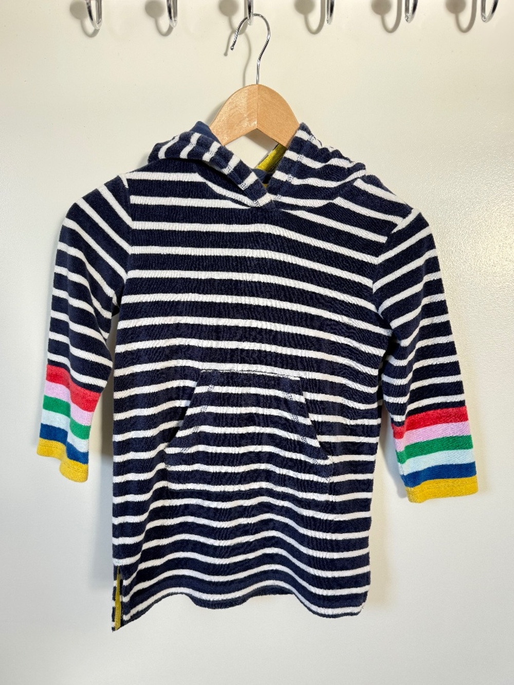 Mini Boden Toweling Hoodie - Size 5-6